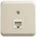 ЭТЮД О/У компьютерная РОЗЕТКА RJ45 кат.5е. КРЕМОВЫЙ. Россия