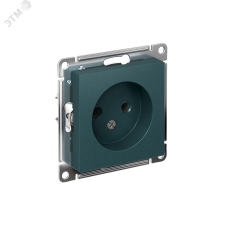 Розетка ATLASDESIGN без заземления 16А механизм изумруд