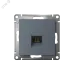 ATLASDESIGN РОЗЕТКА компьютерная RJ45, кат. 6A, механизм, ГРИФЕЛЬ