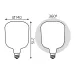 Лампа Gauss Filament V140 9W 890lm 4100К Е27 milky LED 1/6
