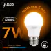 Лампа Gauss A60 7W 680lm 3000K E27 LED 1/10/50