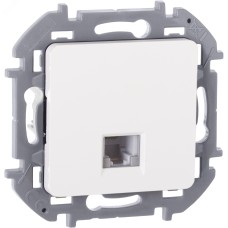 Розетка телефонная RJ11 белый INSPIRIA