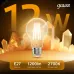 Лампа Gauss Filament А60 12W 1200lm 2700К Е27 LED 1/10/40