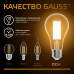 Лампа Gauss Filament А70 30W 3000lm 2700К Е27 LED 1/10/40