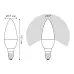 Лампа Gauss Свеча 9.5W 890lm 3000К E14 LED 1/10/100