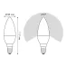 Лампа Gauss Свеча 7W 590lm 4100К Е14 диммируемая LED 1/10/100