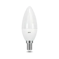 Лампа Gauss Свеча 7W 590lm 6500К E14 диммируемая LED 1/10/100