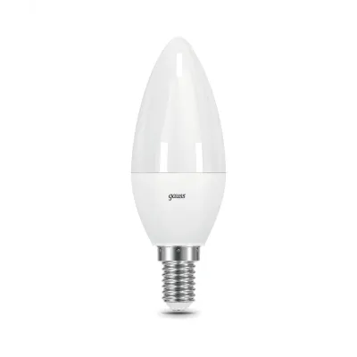 Лампа Gauss Свеча 7W 590lm 6500К E14 диммируемая LED 1/10/100