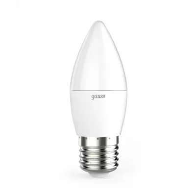 Лампа Gauss Свеча 6.5W 550lm 4100К E27 LED 1/10/100