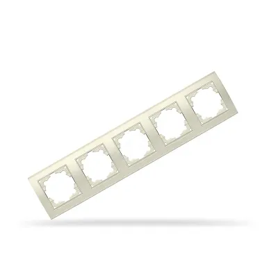 Рамка 5 постов Бриллиант горизонтальная слоновая кость (ivory)