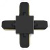 Коннектор Х-образный для шинопровода, черный, LD1002