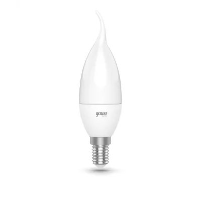 Лампа Gauss Basic Свеча на ветру 5,5W 400lm 3000K E14 LED 1/10/50