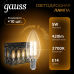 Лампа Gauss Filament Свеча 5W 420lm 2700К Е14 LED 1/10/50