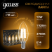Лампа Gauss Filament Свеча 13W 1100lm 2700К Е14 LED 1/10/50