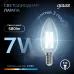 Лампа Gauss Filament Свеча 7W 580lm 4100К Е14 LED 1/10/50