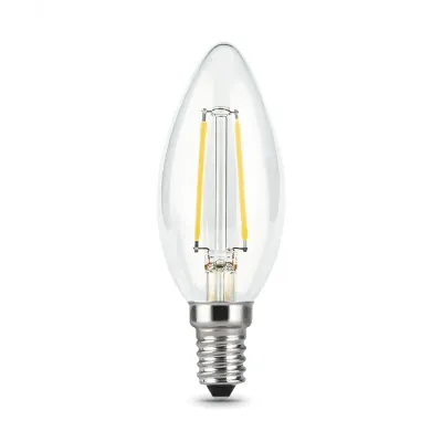 Лампа Gauss Filament Свеча 9W 710lm 4100К Е14 LED 1/10/50