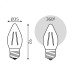 Лампа Gauss Filament Свеча 11W 810lm 2700К Е27 LED 1/10/50