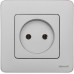 Розетка 1-местная без заземления без защитных шторок 16А алюминий INSPIRIA