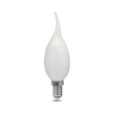 Лампа Gauss Filament Свеча на ветру 5W 450lm 4100К Е14 milky LED 1/10/50