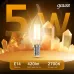 Лампа Gauss Filament Свеча на ветру 5W 420lm 2700К Е14 LED 1/10/50