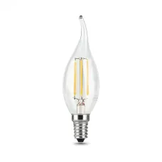 Лампа Gauss Filament Свеча на ветру 5W 450lm 4100К Е14 LED 1/10/50