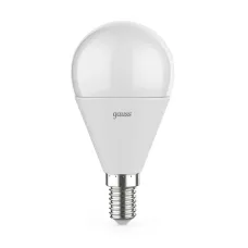 Лампа Gauss Шар 7W 590lm 4100К Е14 диммируемая LED 1/10/100