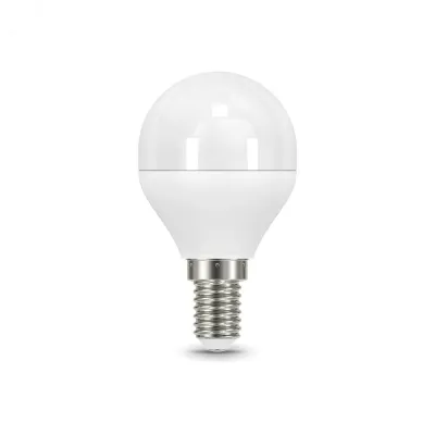 Лампа Gauss Шар 7W 590lm 6500К E14 диммируемая LED 1/10/100