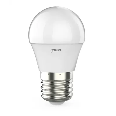 Лампа Gauss Шар 6.5W 520lm 3000K E27 LED 1/10/100