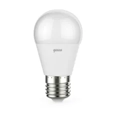 Лампа Gauss Шар 7W 560lm 3000К Е27 диммируемая LED 1/10/100
