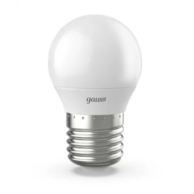 Лампа Gauss Шар 9.5W 950lm 4100K E27 LED 1/10/100