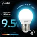 Лампа Gauss Шар 9.5W 950lm 4100K E27 LED 1/10/100