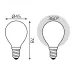 Лампа Gauss Filament Шар 9W 590lm 3000К Е14 milky LED 1/10/50