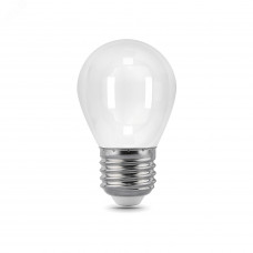 Лампа Gauss Filament Шар 9W 610lm 4100К Е27 milky диммируемая LED 1/10/50