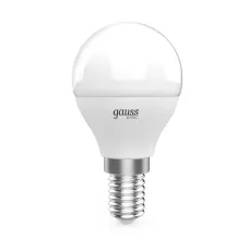 Лампа Gauss Basic Шар 5,5W 525lm 3000K E14 (3 лампы в упаковке) LED 1/40