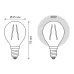 Лампа Gauss Basic Filament Шар 3,8W 350lm 2400К Е14 golden LED 1/10/50