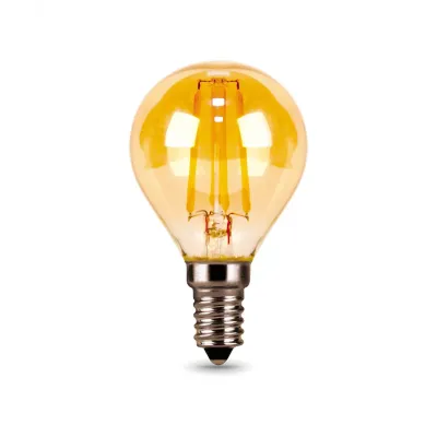 Лампа Gauss Filament Шар 5W 400lm 2700К Е14 golden LED 1/10/50