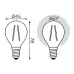 Лампа Gauss Filament Шар 5W 400lm 2700К Е14 golden LED 1/10/50