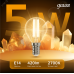 Лампа Gauss Filament Шар 5W 420lm 2700К Е14 LED 1/10/50