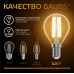 Лампа Gauss Filament Шар 13W 1100lm 2700К Е14 LED 1/10/50