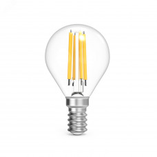 Лампа Gauss Filament Шар 13W 1150lm 4100К Е14 LED 1/10/50