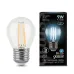 Лампа Gauss Filament Шар 9W 710lm 4100К Е27 LED 1/10/50