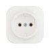 Розетка 1-местная для открытой установки без заземления без защитных шторок 16А белый QUTEO