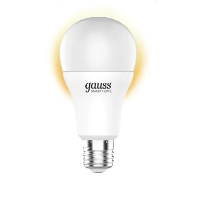 Лампа Gauss Smart Home A60 10W 1055lm 2700К E27 диммируемая LED 1/10/40