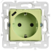 SKANDY Розетка с заземлением с защитными шторками 16А с USB C 18Вт SK-R17G мятный IEK