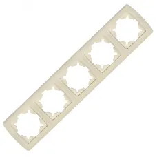 Маргарита Маргарита рамка пятиместная горизонтальная  сл.кость (ivory) (еврослот)