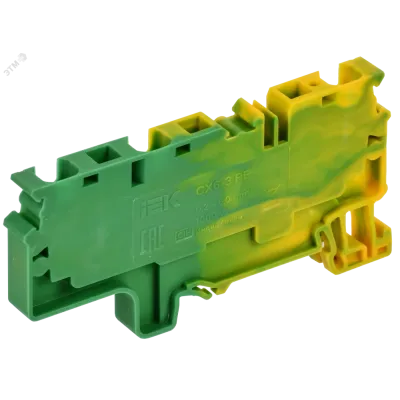 ARMAFIX Клемма пружинная CX6-3 PE 6мм2 трехконтактная заземляющая IEK
