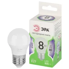 Лампа светодиодная ЭРА GREEN LINE LED P45-8W-865-E27 GL E27 8 Вт шар холодный свет