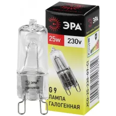 Лампочка галогенная ЭРА G9-JCD-25-230V-CL G9 25Вт капсула теплый белый свет