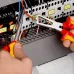 Стриппер VDE 1000V для одно- много- и тонкожильного кабеля зачистка: 5 мм (10 мм AWG 7) с пружиной L-160 мм диэлектрический регулировочный винт для наст