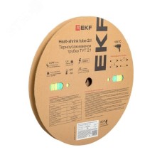 Термоусаживаемая трубка ТУТ 12/6 жел-зел EKF